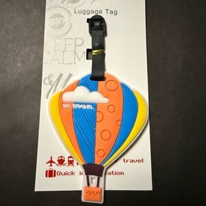 ravel Hot Air Balloon Luggage Tag - Blue, Orange & Yellow